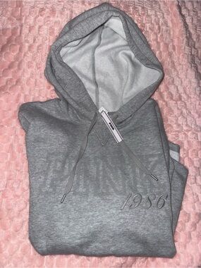 VS PINK Campus Cotton Straight Cut Hoodie - XXL - Heather Gray - NWT! SOLD OUT!!
